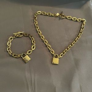 Michael Kors Bracelet & Necklace Set - Gold
